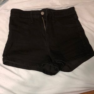 Black Jean Shorts
